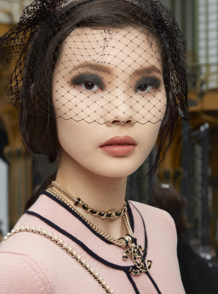 Runway Makeup: Gray Eyes and Pink Lips at Chanel Fall 2012 Couture